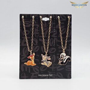 Disney Bambi Trio Best Friends Necklace Set